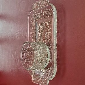 PH Fantasia crystal soup and sandwich luncheon plate combo